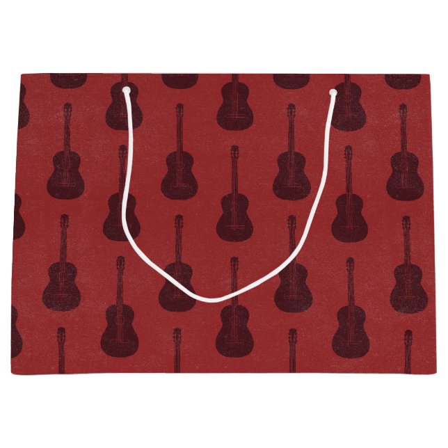 Grungy Akustisk Gitarr Polkadot tonal röd (Framsidan)