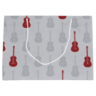 Grungy Akustisk Gitarr Polkadot vit röd