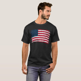 Grungy American Flagga T Shirt