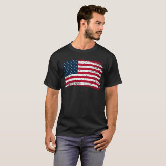 Grungy American Flagga T Shirt