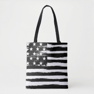 Grungy American Flagga Tote Tygkasse