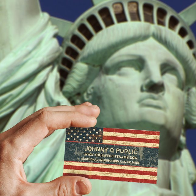 Grungy American Flagga Visitkort (Skapare uppladdad)