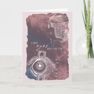 Grungy Anatomical Öga Valentine Day Card Tack Kort