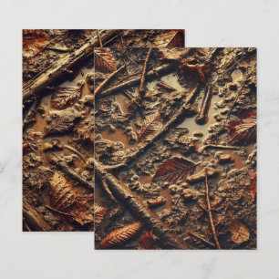 Grungy Autumnal Muddy Löv Scrapbook Papper