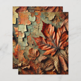 Grungy Autumnal Peeling Paint Scrapbook Papper