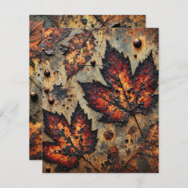 Grungy Autumnal Rusty Metall Scrapbook Papper