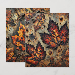 Grungy Autumnal Rusty Metall Scrapbook Papper