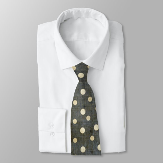 Grungy Black and White Polka Dot Mönster Slips (Bunden)
