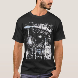 GRUNGY BLÅTT ÖGA — Förstörd Fotografisk Ögonbild T Shirt