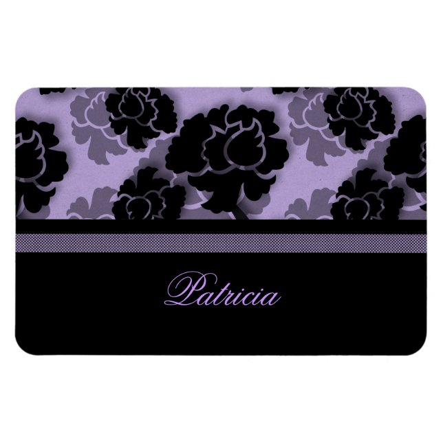 Grungy Blommigt Decadence Flexi Magnet, Lilac Magnet (Horisontell)