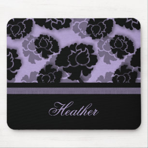 Grungy Blommigt Decadence Mousepad, Lavender Musmatta
