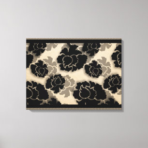 Grungy Blommigt Decadence Wrapped Canvas, Elfenben Canvastryck