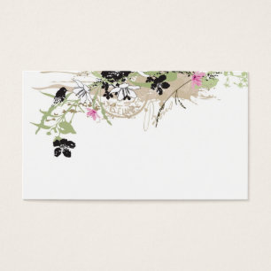 Grungy blommor profilerar kortet visitkort