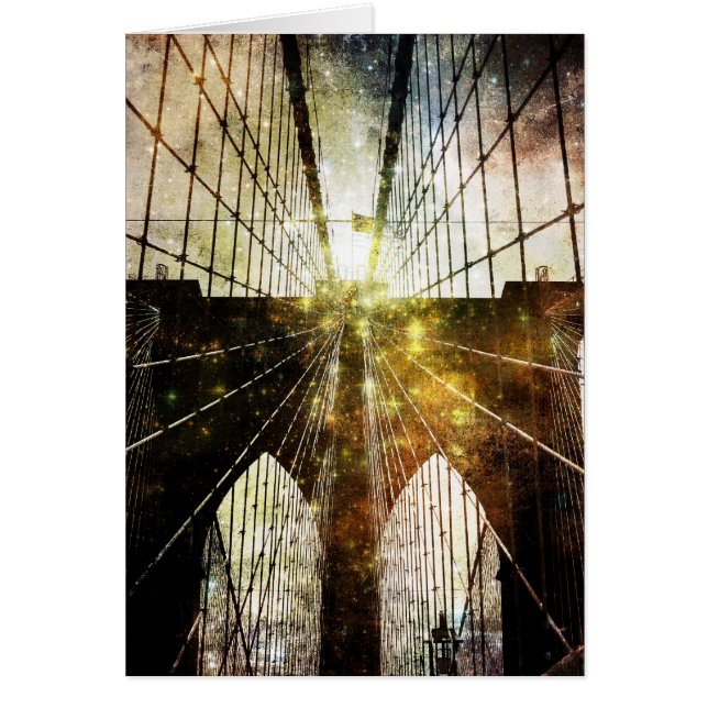 Grungy Blur Brooklyn överbryggar Hälsningskort (Framsidan)