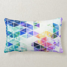 Grungy Bright Triangle Mönster Lumbarkudde