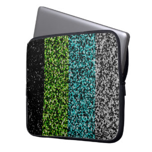 Grungy Bullrig Abstrakta Quoiromantiska Prideflagg Laptop Fodral