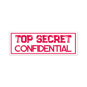 Grungy distressed Topp Secret Konfidentiell Självfärgande Stämpel