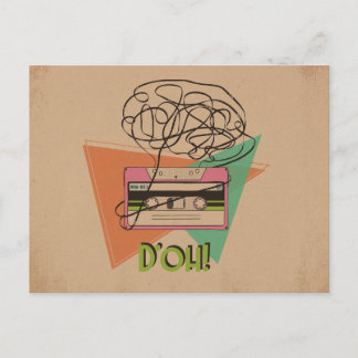 Grungy D'oh Tape Postcard Vykort