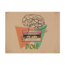 Grungy D'oh Tape Postcard