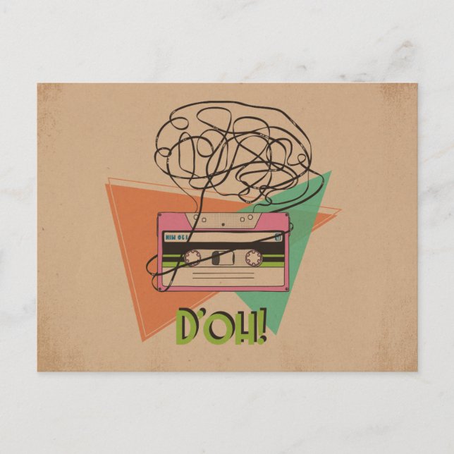 Grungy D'oh Tape Postcard Vykort (Framsida)