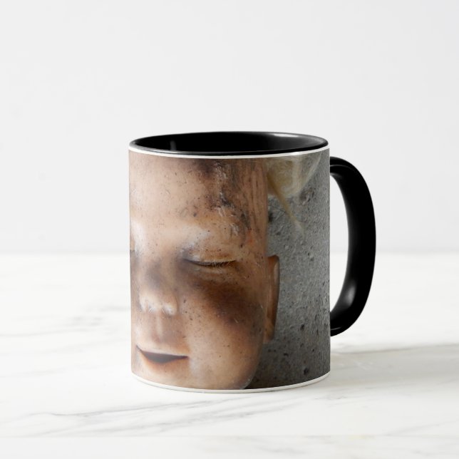 Grungy Doll Ansikte Mugg (Framsida höger)