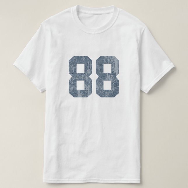 Grungy Faded 88 Blue Tee (Design framsida)