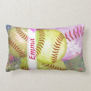 Grungy Girly Softball Lumbarkudde