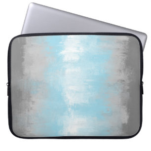 Grungy Glitchy Funky Abstrakt Demiboy Prideflagga Laptop Fodral