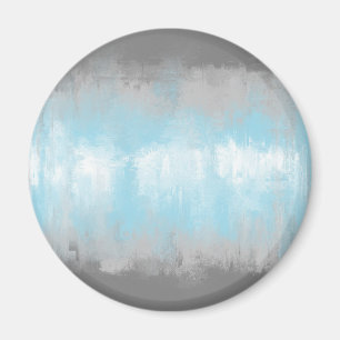 Grungy Glitchy Funky Abstrakt Demiboy Prideflagga Magnet