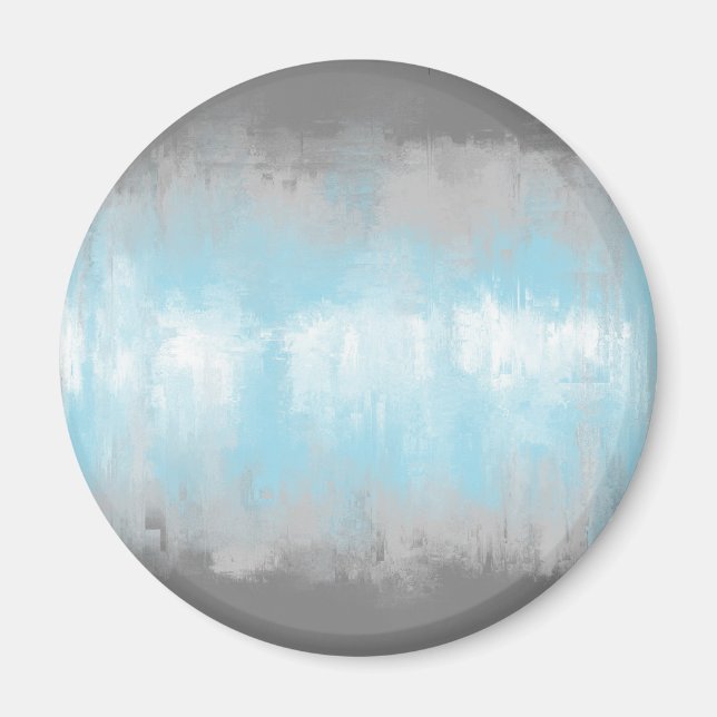 Grungy Glitchy Funky Abstrakt Demiboy Prideflagga Magnet (Framsidan)