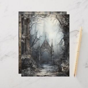 Grungy Gothic Winter Papper Craft Cardstock