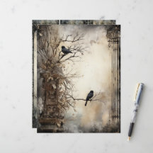 Grungy Gothic Winter Papper Craft Cardstock