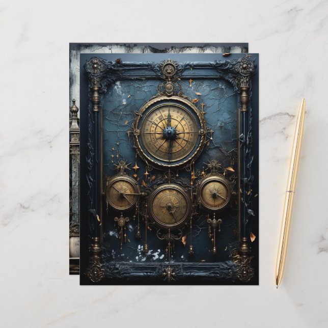 Grungy Gothic Winter Papper Craft Cardstock (Fram/Back In Situ)