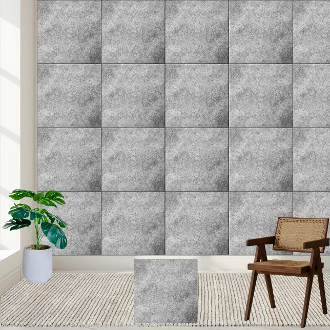 Grungy Grått Conreta Struktur Ceramic Tile Kakelplatta (Grungy Gray Concrete Texture Ceramic Tile)