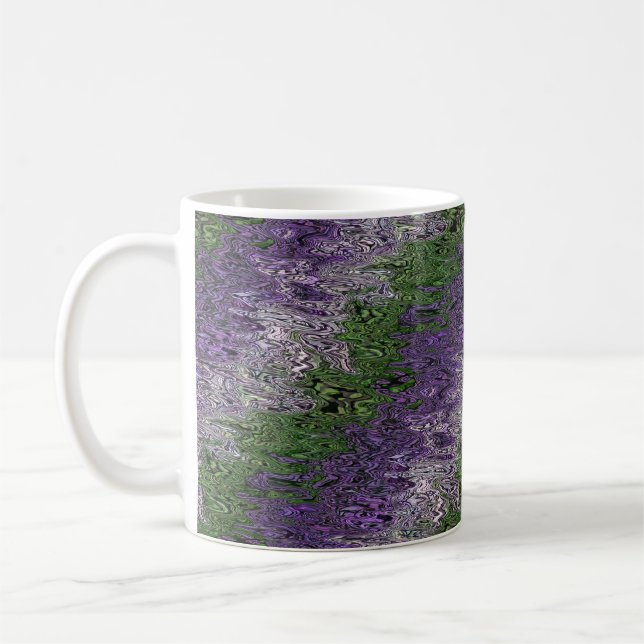 Grungy Groovy Funky Trippy Genderqueer Stolthet Kaffemugg (Vänster)
