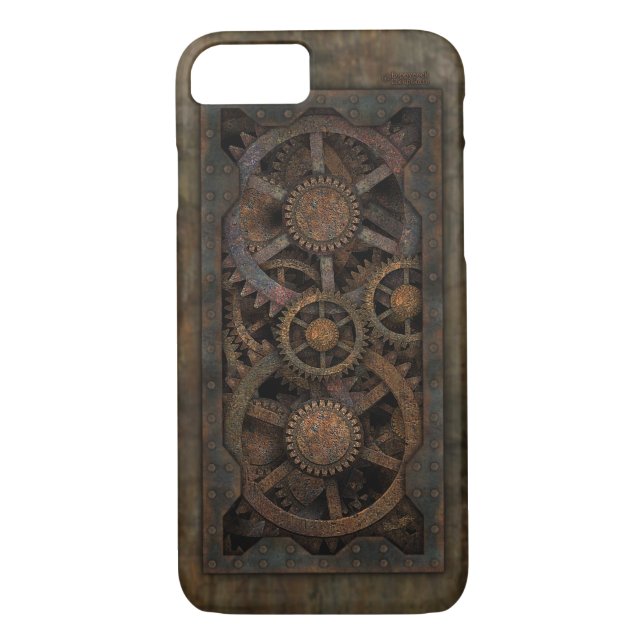 Grungy Industrial Steampunk Maskin Case-Mate iPhone Skal (Baksida)