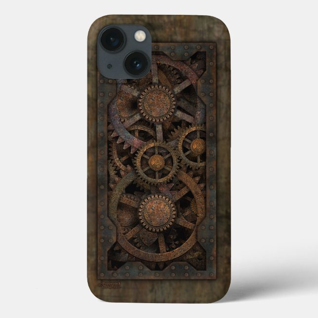Grungy industriell Steampunk maskin (Baksida)
