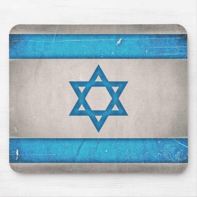 Grungy Israel flaggadavidsstjärna Musmatta (Framsidan)