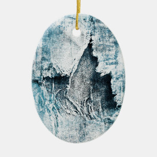 grungy jeans julgransprydnad keramik