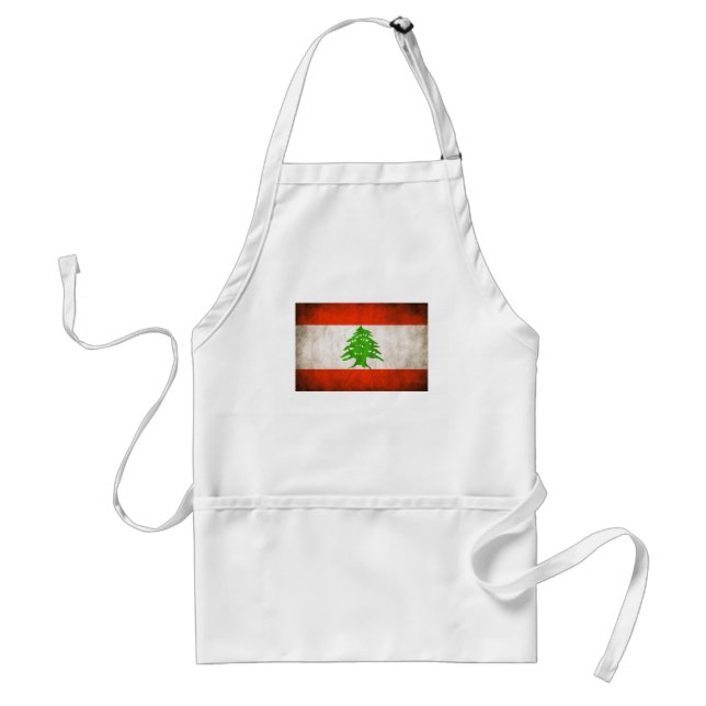 Grungy Libanon Flagga Förkläde (Framsidan)