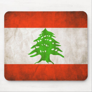 Grungy Libanon Flagga Musmatta