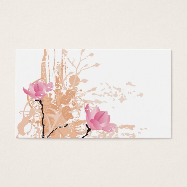 Grungy magnolias-profilkort visitkort (Framsidan)