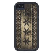 Grungy metallChicago flagga