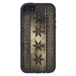 Grungy metallChicago flagga