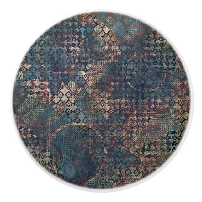 Grungy mönster med den smutsiga patchworken av knopp (Framsidan)