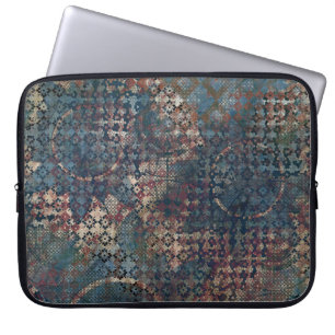 Grungy mönster med den smutsiga patchworken av laptop sleeve