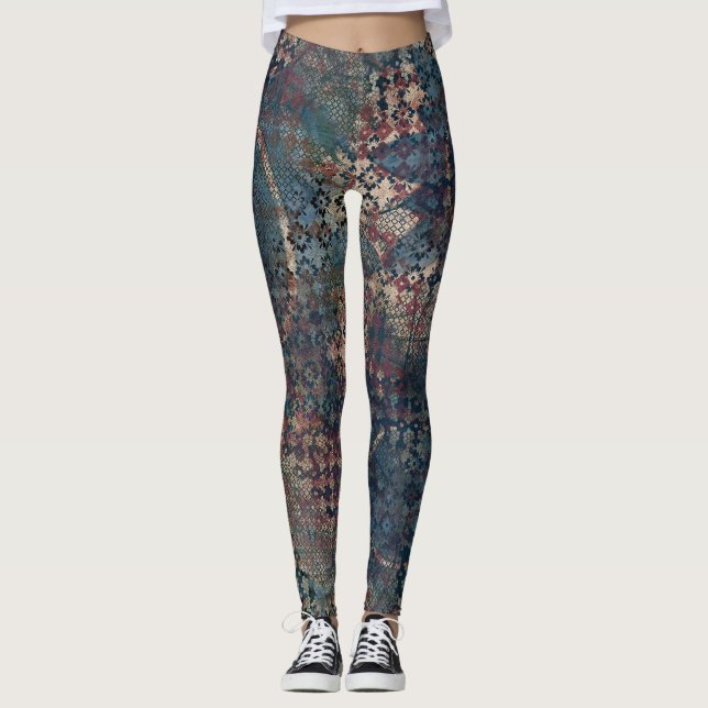 Grungy mönster med den smutsiga patchworken av leggings (Framsida)