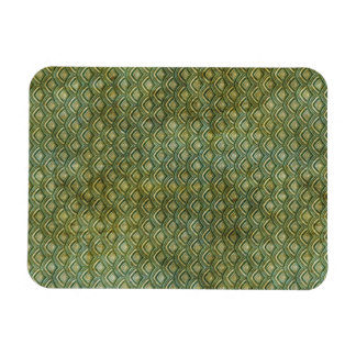 Grungy Mörk grönt Scallops Magnet