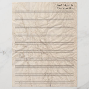 Grungy Papper Blank Lakan Music 10 Stave