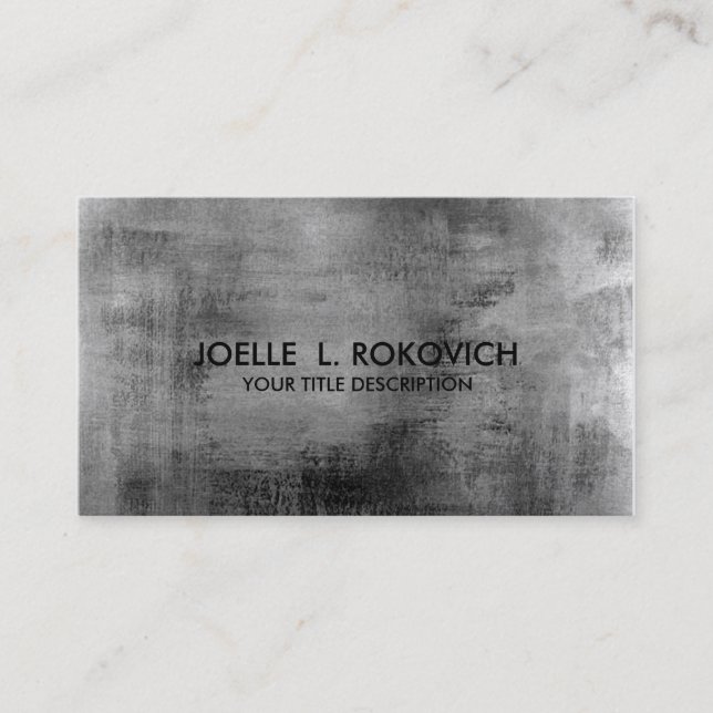 Grungy pastell för bekymrade vintagesvartgrått visitkort (Framsida)